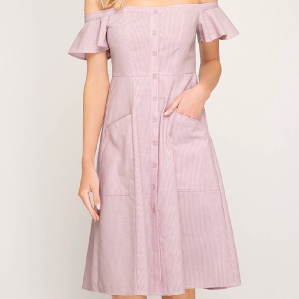Misty pink dress